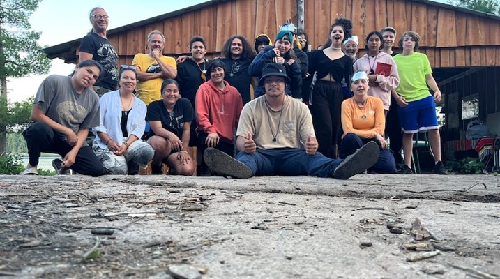 Group of students at landcamp